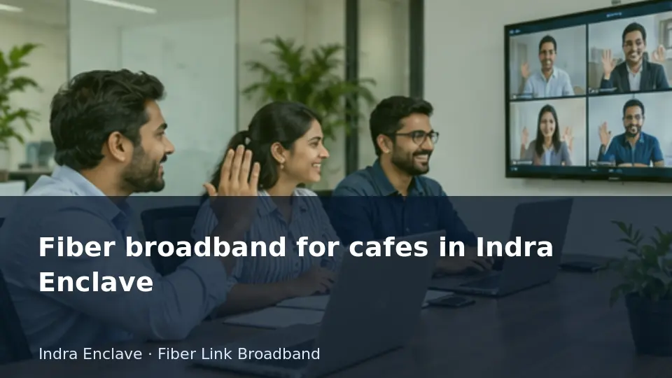 Fiber broadband for cafes in Indra Enclave guide